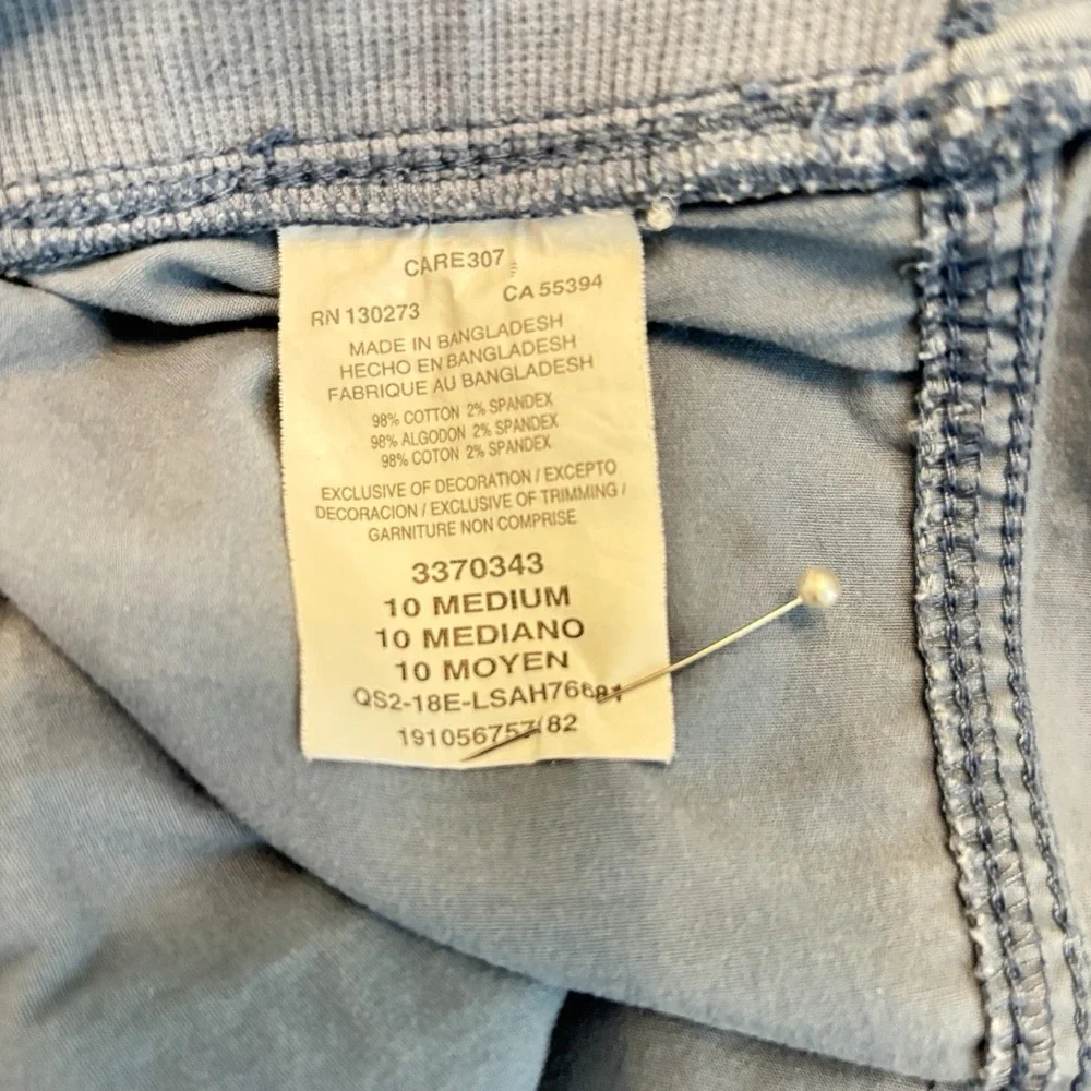 Lee Relaxed Fit Cargo Capri Cropped Utility 1989 Pull On Chino Pants Womens 10M